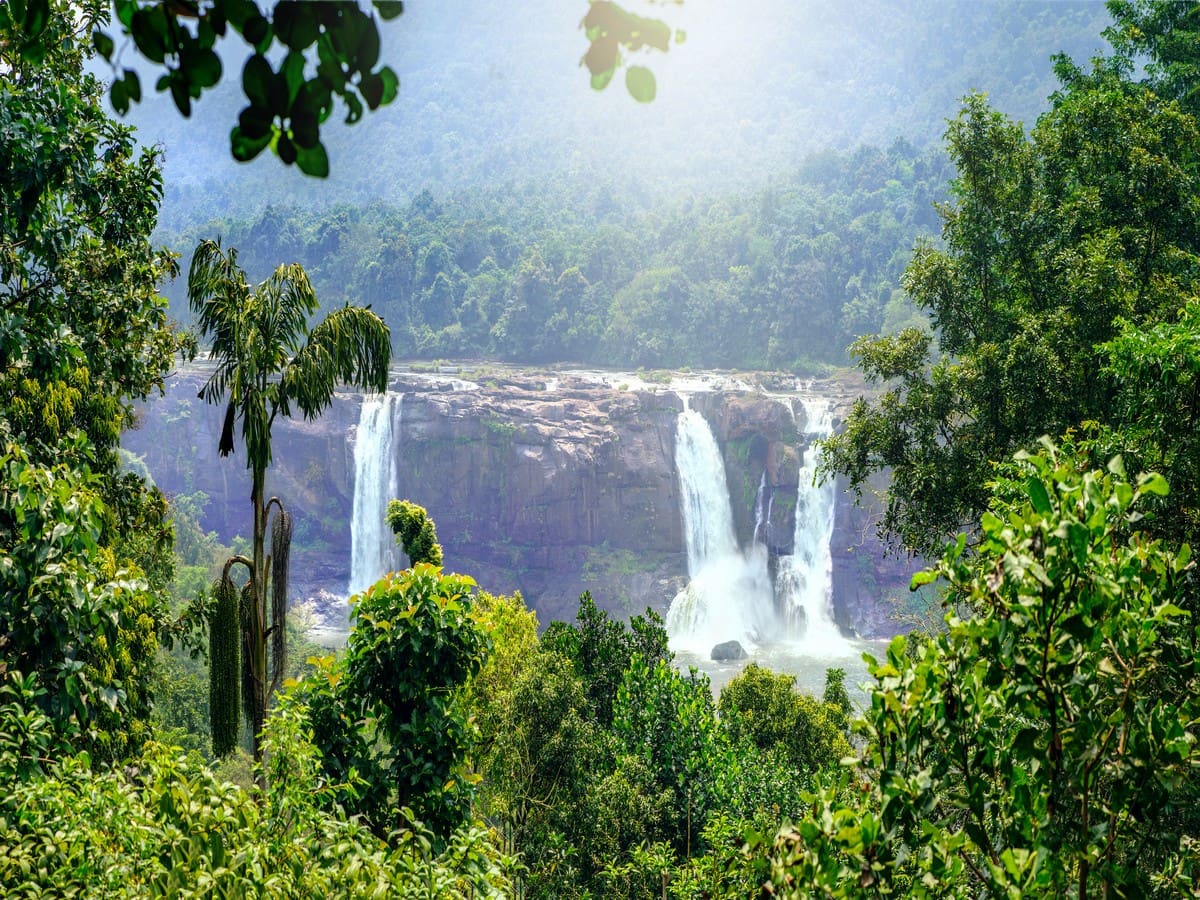 Athirappilly water falls Thrissur district Kerala state India