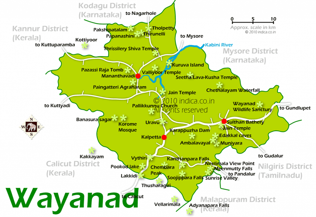 Mapa de Wayanad