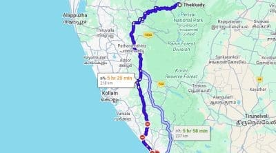 thekkady-to-kovalam