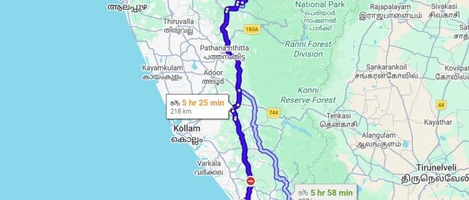 thekkady-to-kovalam